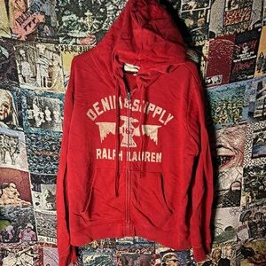 Polo by Ralph Lauren Red Zip-Up Hoodie